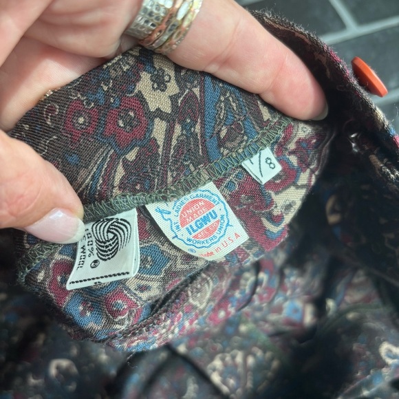 Vintage Wool Blend Paisley Midi Skirt | Union Made in USA | Size 7/ - Picture 4 of 4